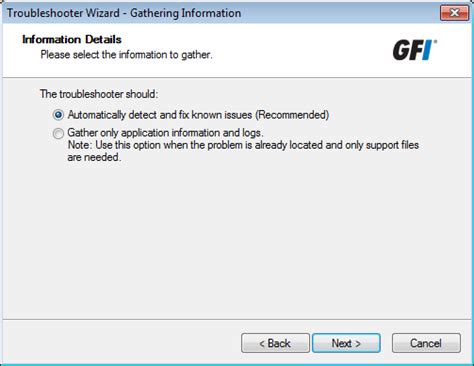 Resolving GFI LanGuard Troubleshooter Wizard Error 'The .
